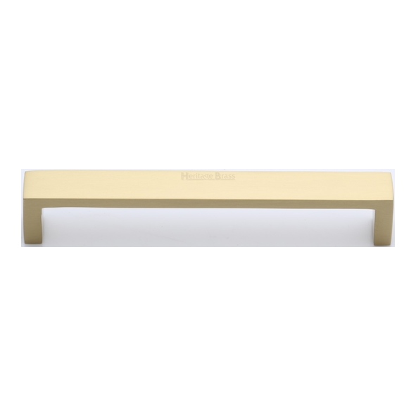 C4520 160-SB • 160 x 168 x 28mm • Satin Brass • Heritage Brass Wide Metro Cabinet Pull Handle